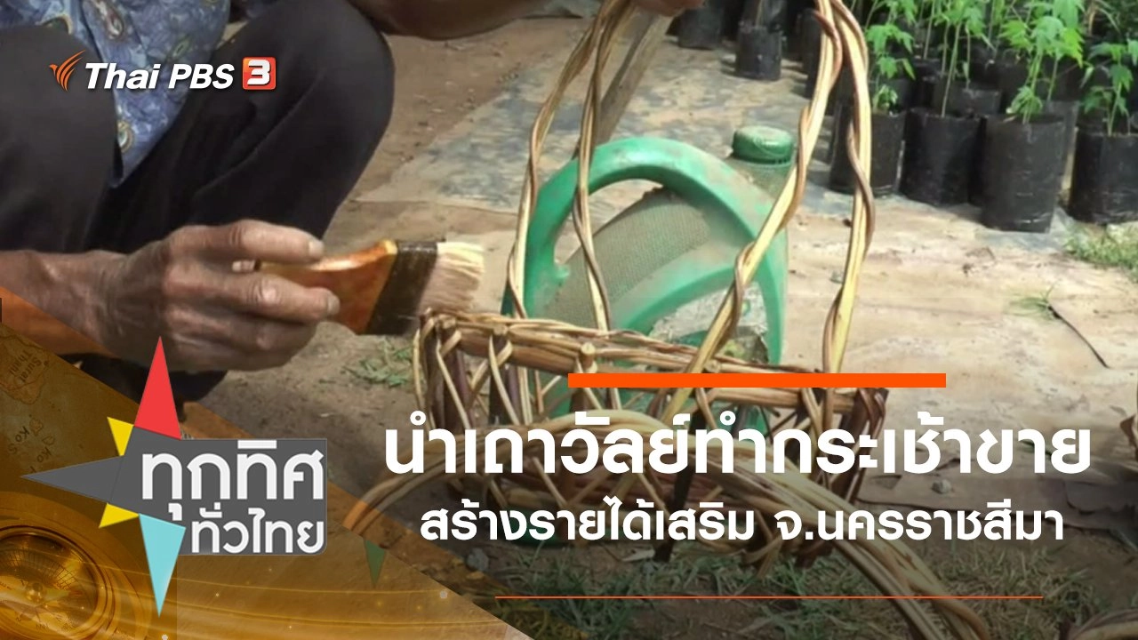 นำเถาวัลย์ทำกระเช้าขายสร้างรายได้เสริม จ.นครราชสีมา