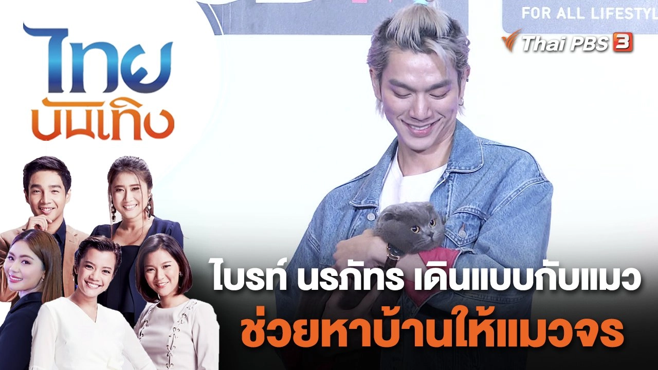 ไบรท์ นรภัทร เดินแบบกับแมว ช่วยหาบ้านให้แมวจร | ไทยบันเทิง | 2 ก.ย. 65
