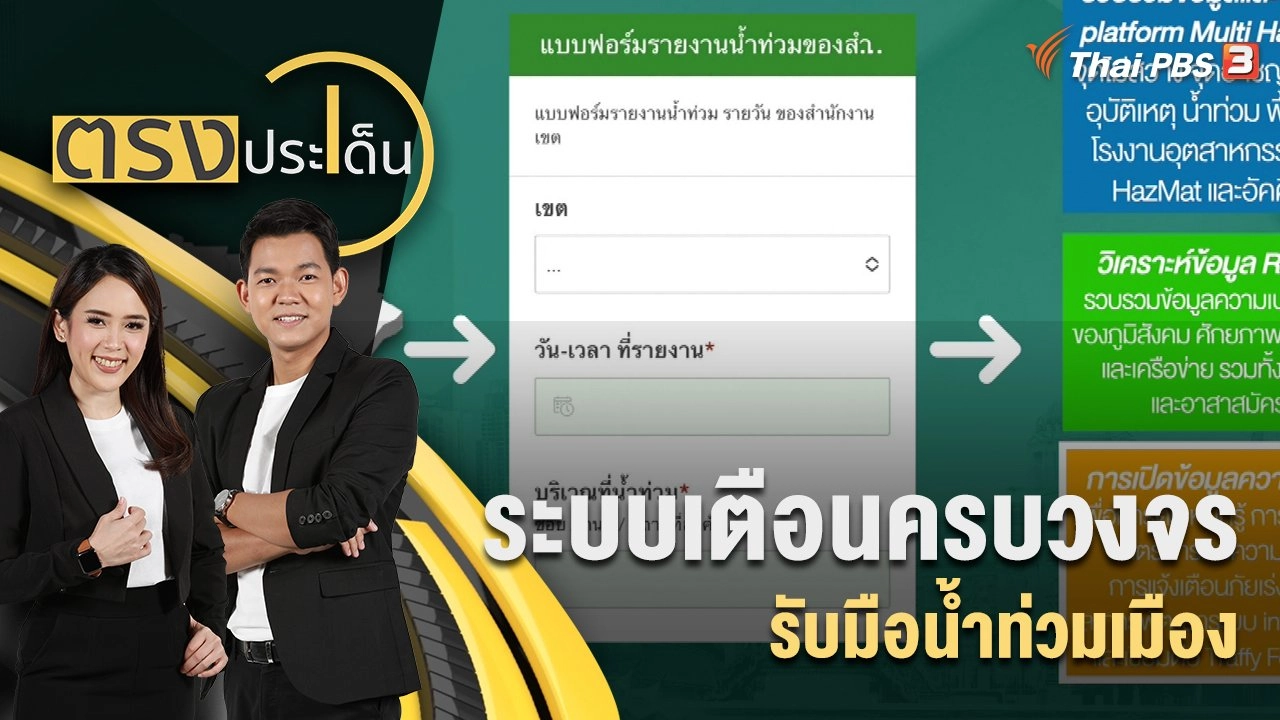 ระบบเตือนครบวงจร รับมือน้ำท่วมเมือง | ตรงประเด็น | 16 ส.ค. 65