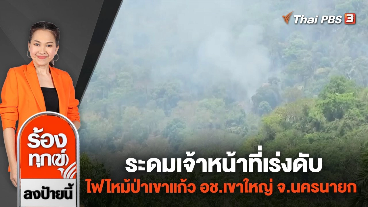 ระดมเจ้าหน้าที่เร่งดับไฟไหม้ป่าเขาแก้ว อช.เขาใหญ่ จ.นครนายก