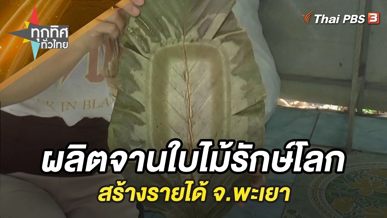 ผลิตจานใบไม้รักษ์โลกสร้างรายได้ จ.พะเยา