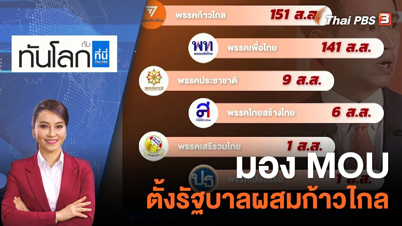 มอง MOU ตั้งรัฐบาลผสมก้าวไกล | 16 พ.ค. 66