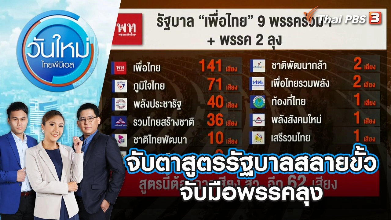 จับตาสูตรรัฐบาลสลายขั้ว - จับมือพรรคลุง | วันใหม่ ไทยพีบีเอส | 14 ส.ค. 66