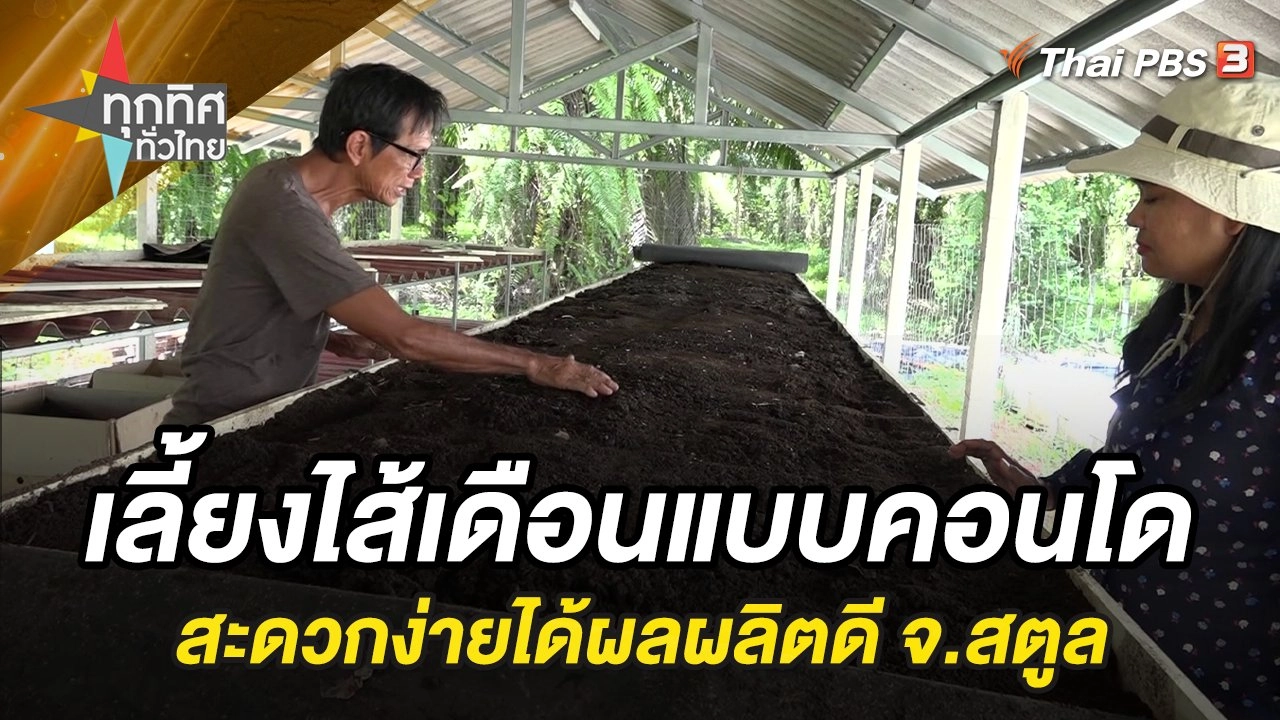 เลี้ยงไส้เดือนแบบคอนโด สะดวกง่ายได้ผลผลิตดี จ.สตูล