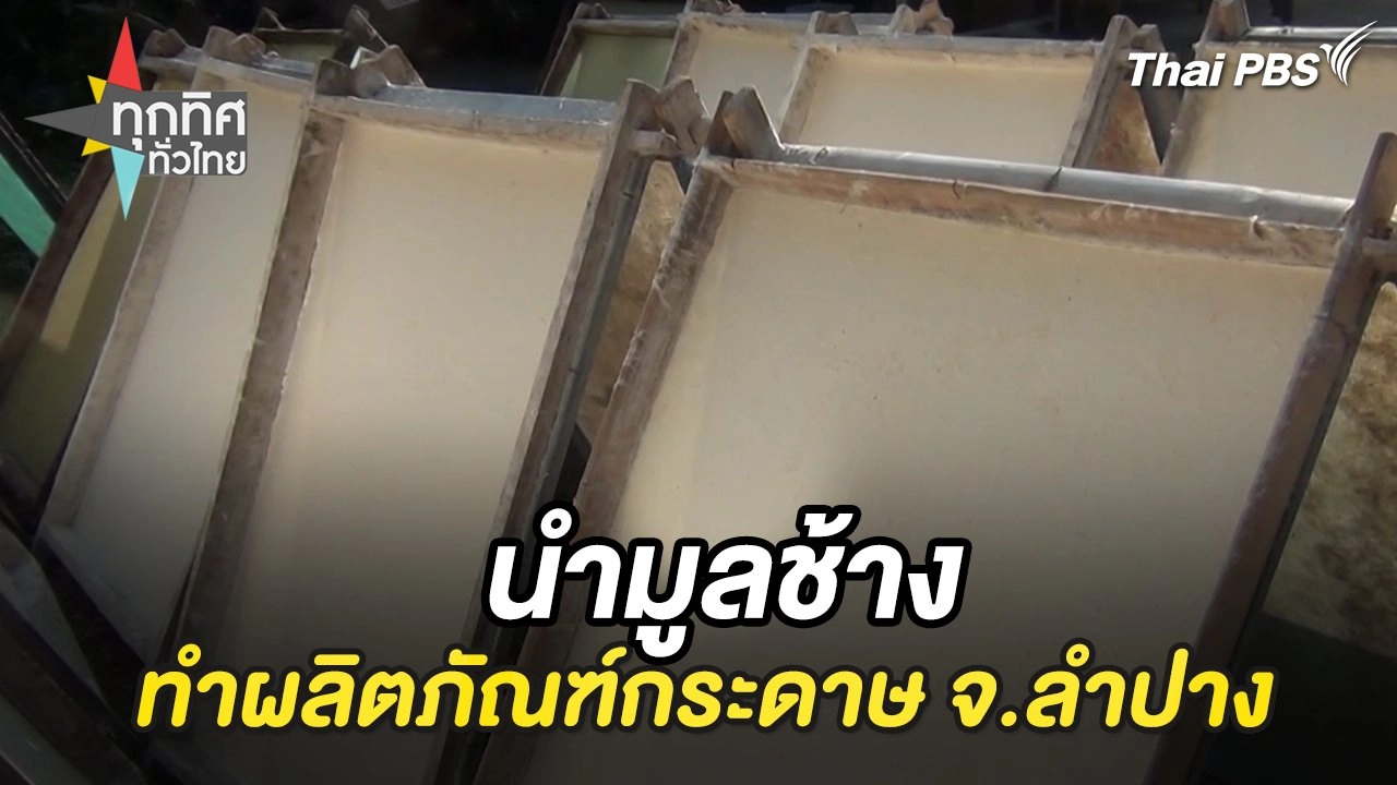 นำมูลช้างทำผลิตภัณฑ์กระดาษ จ.ลำปาง