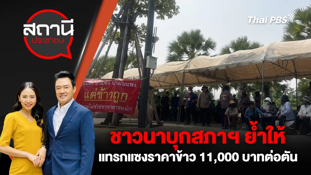 ชาวนาบุกสภาฯ ย้ำให้แทรกแซงราคาข้าว 11,000 บาทต่อตัน