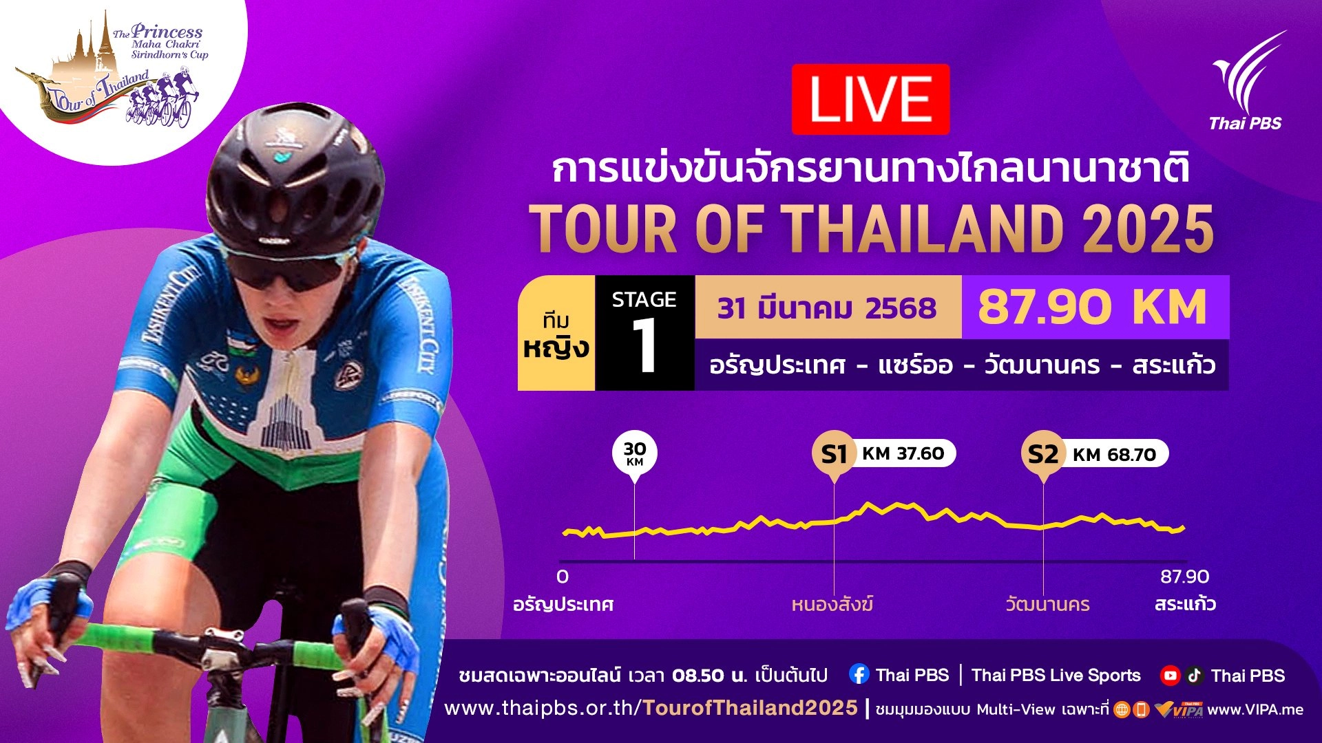 ทีมหญิง สเตจที่ 1 อรัญประเทศ - แซร์ออ - วัฒนานคร – เมืองสระแก้ว