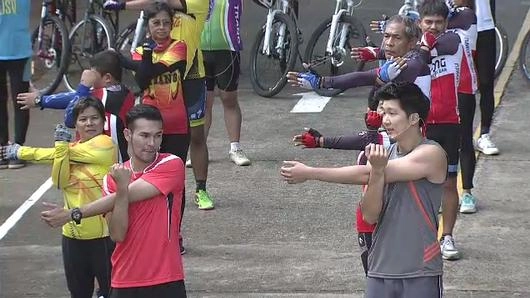 การยืดเหยียดกล้ามเนื้อหลังขี่จักรยาน