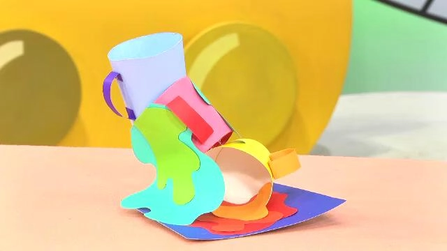 แก้วกระดาษสี 3 มิติ