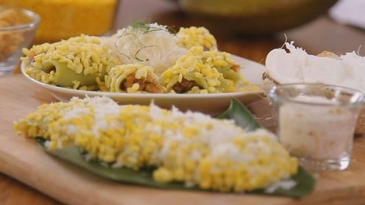 ถั่วแปบไส้กุ้ง