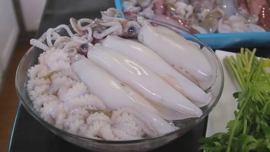 ปลาหมึกของอร่อยจากทะเล