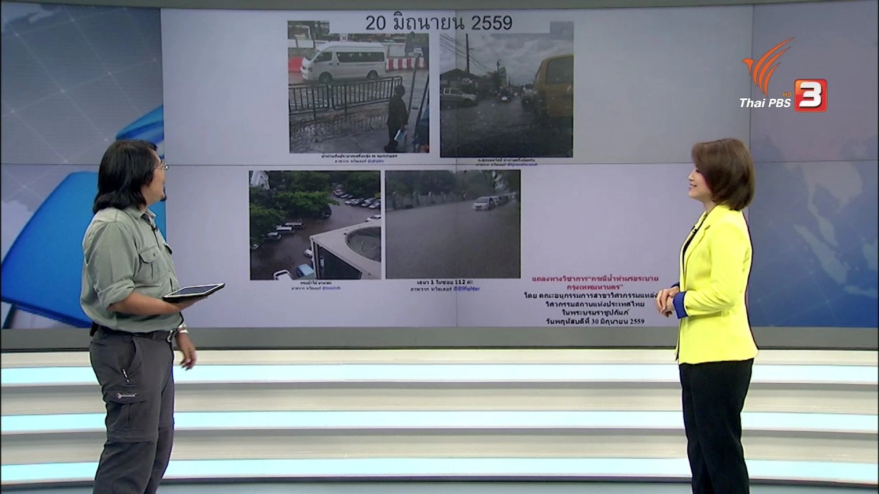 น้ำท่วมขัง หรือรอระบาย