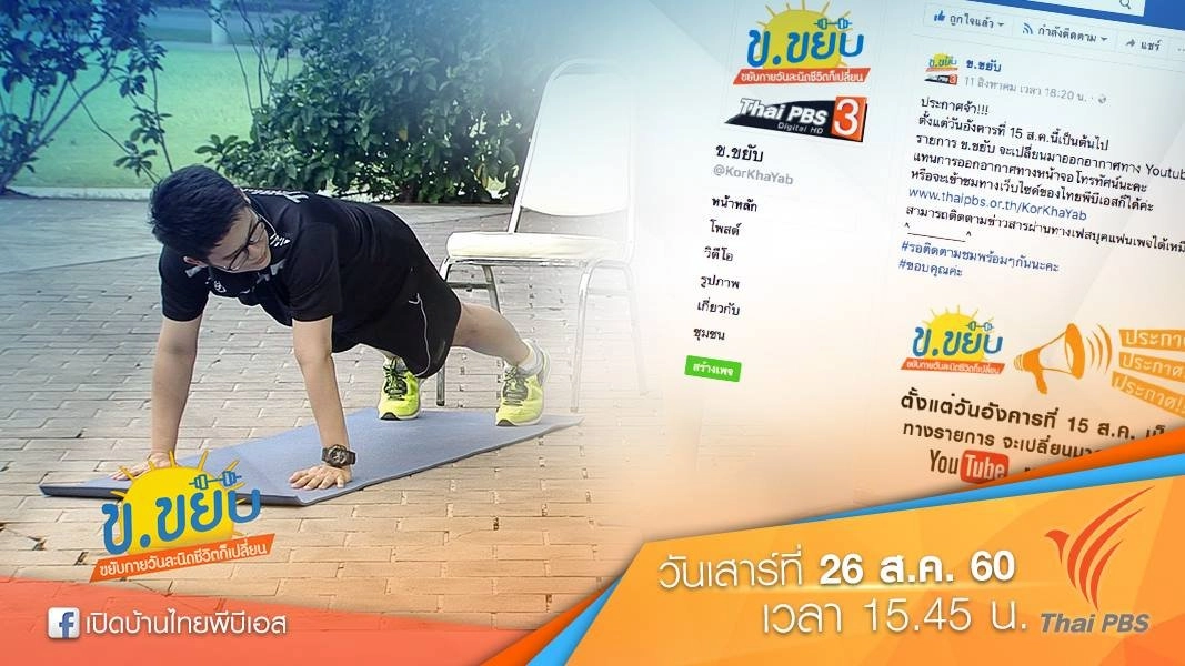 ความคิดเห็นต่อการเปลี่ยนช่องทางออกอากาศรายการ ข.ขยับ