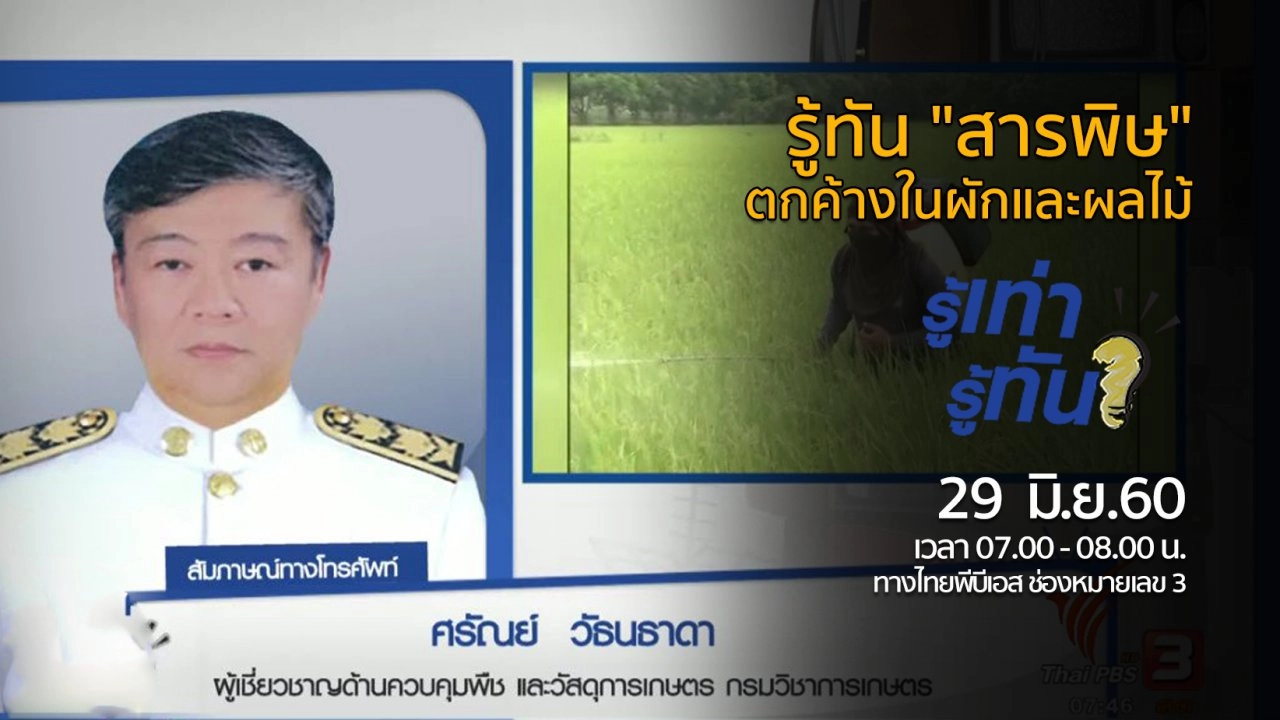 รู้ทัน "สารพิษ" ตกค้างในผักและผลไม้