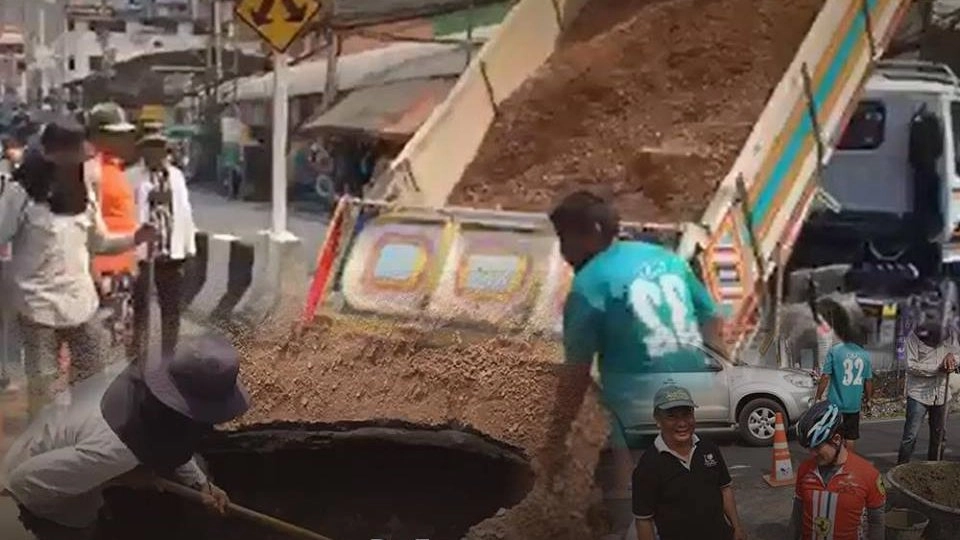 แก้ปัญหาถนนยุบกลางเมืองหัวหิน จ.ประจวบคีรีขันธ์