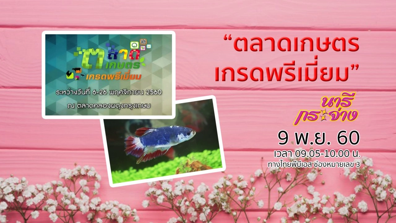 ตลาดเกษตรเกรดพรีเมี่ยม ณ คลองผดุงกรุงเกษม