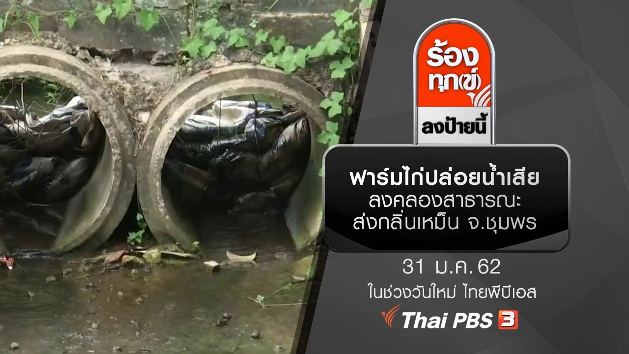 ฟาร์มไก่ปล่อยน้ำเสียลงคลองสาธารณะ ส่งกลิ่นเหม็น จ.ชุมพร