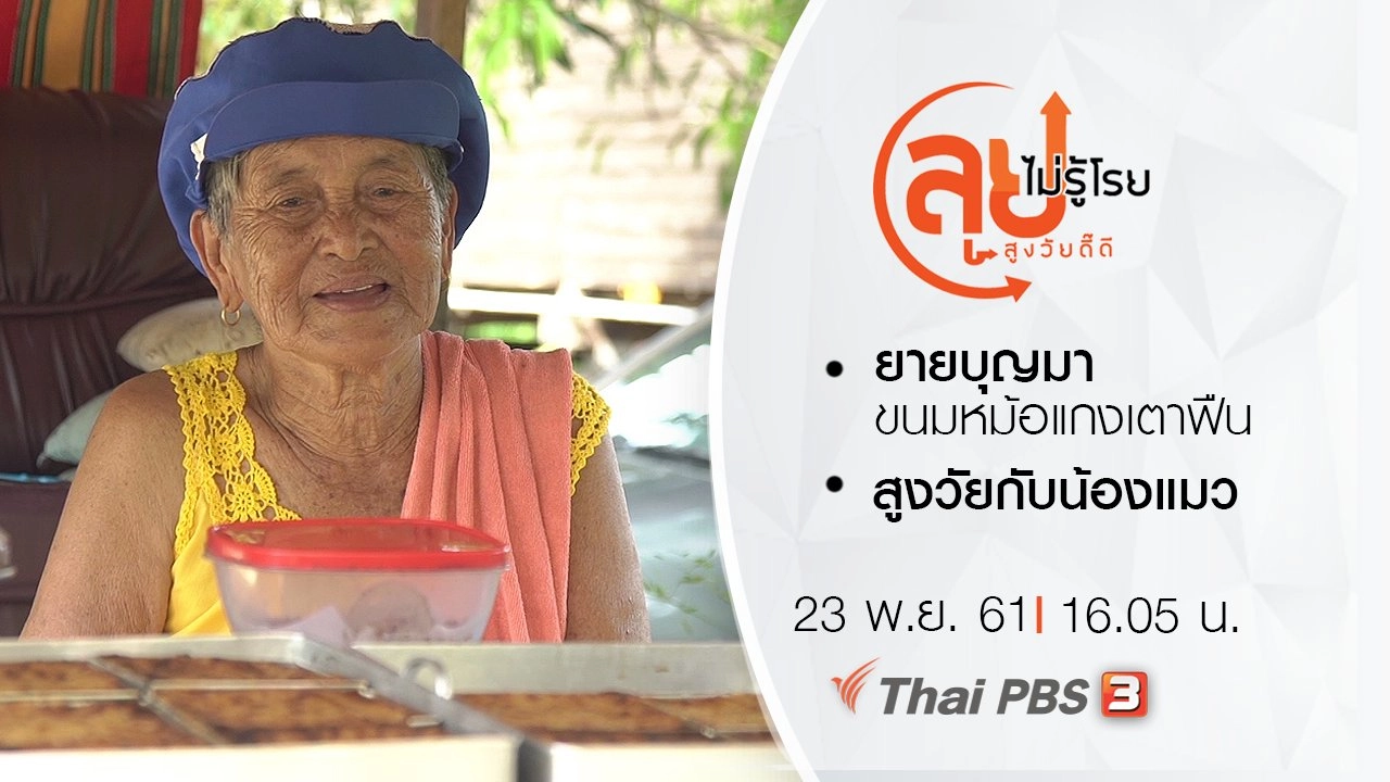 ยายบุญมา ขนมหม้อแกงเตาฟืน/ สูงวัยกับน้องแมว