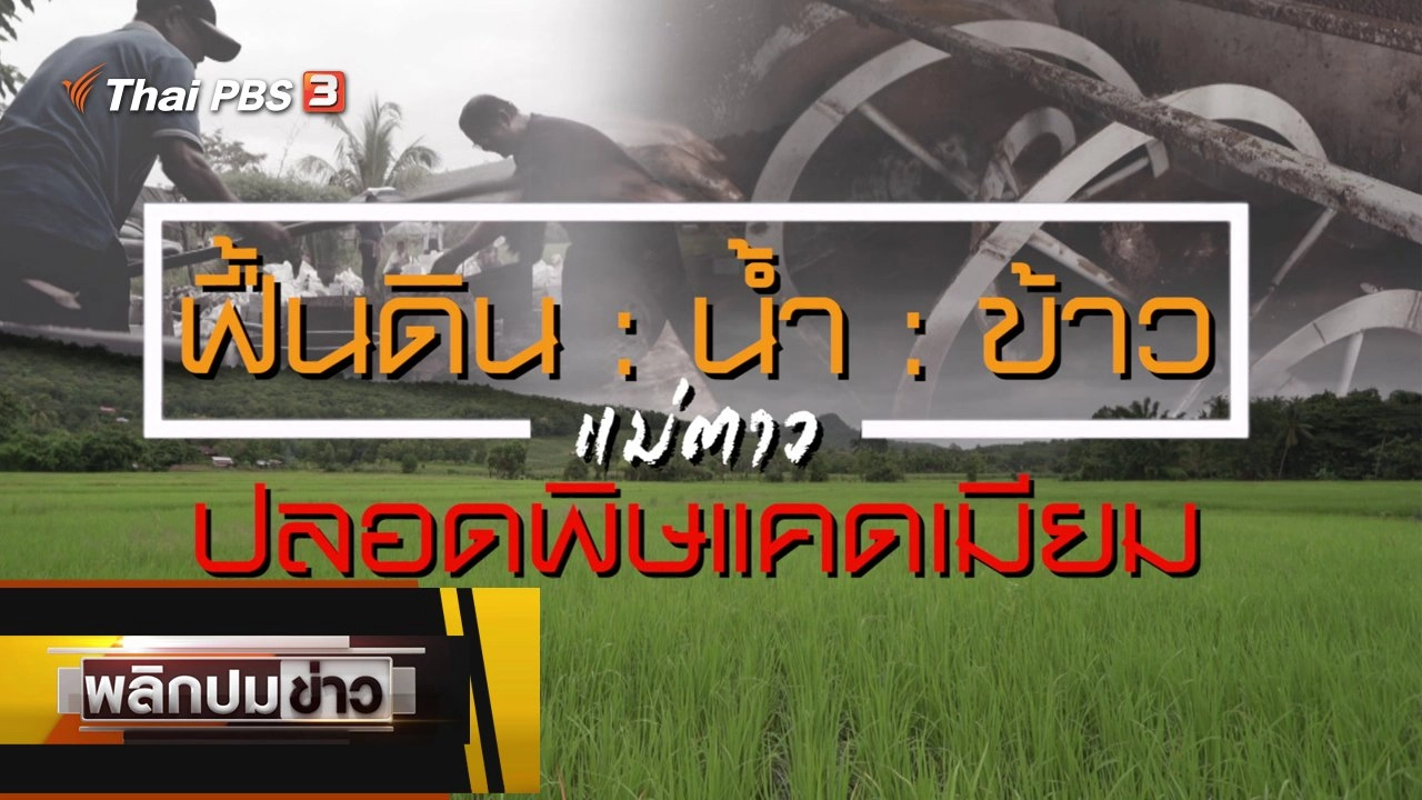 ฟื้นดิน : น้ำ : ข้าว แม่ตาว ปลอดพิษแคดเมียม