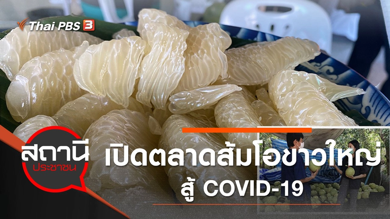 เปิดตลาดส้มโอขาวใหญ่สมุทรสงคราม สู้ COVID-19
