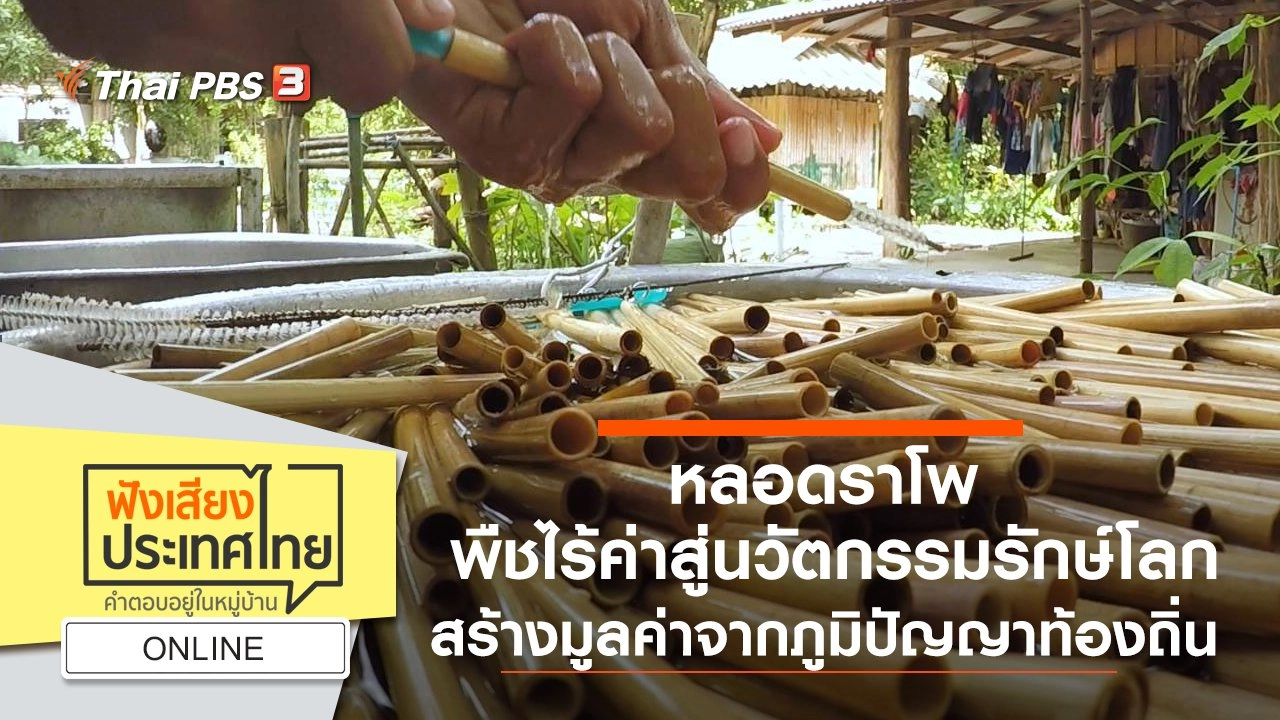Online : หลอดราโพ พืชไร้ค่าสู่นวัตกรรมรักษ์โลก สร้างมูลค่าจากภูมิปัญญาท้องถิ่น