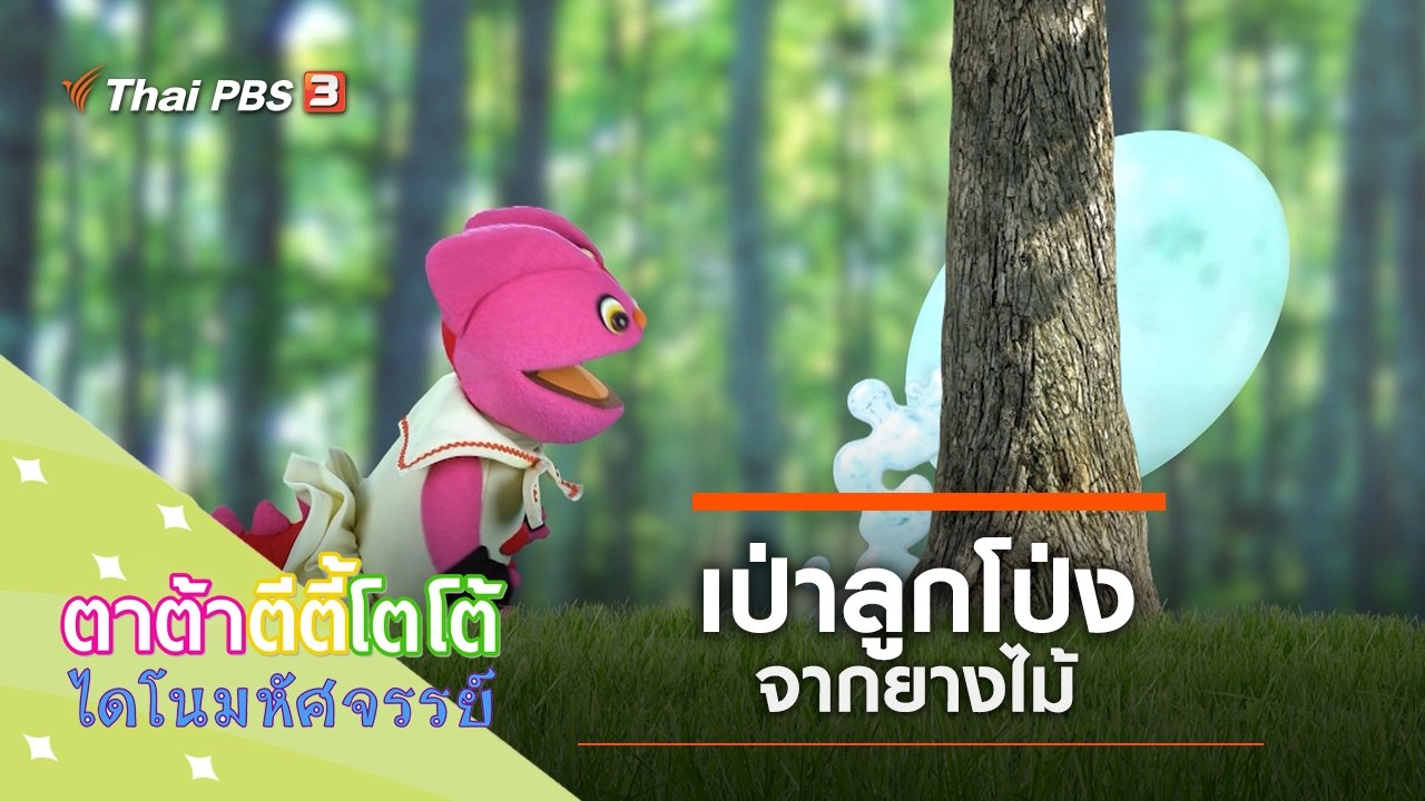 เป่าลูกโป่งจากยางไม้