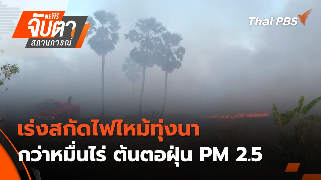 เร่งสกัดไฟไหม้ทุ่งนากว่าหมื่นไร่ ต้นตอฝุ่น PM 2.5 | 29 ม.ค. 69