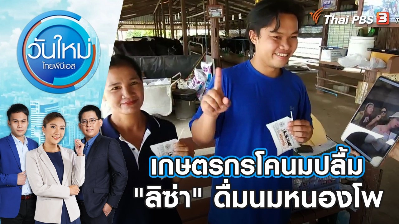 เกษตรกรโคนมปลื้ม "ลิซ่า" ดื่มนมหนองโพ​​​​​ | วันใหม่ ไทยพีบีเอส | 14 มิ.ย. 66