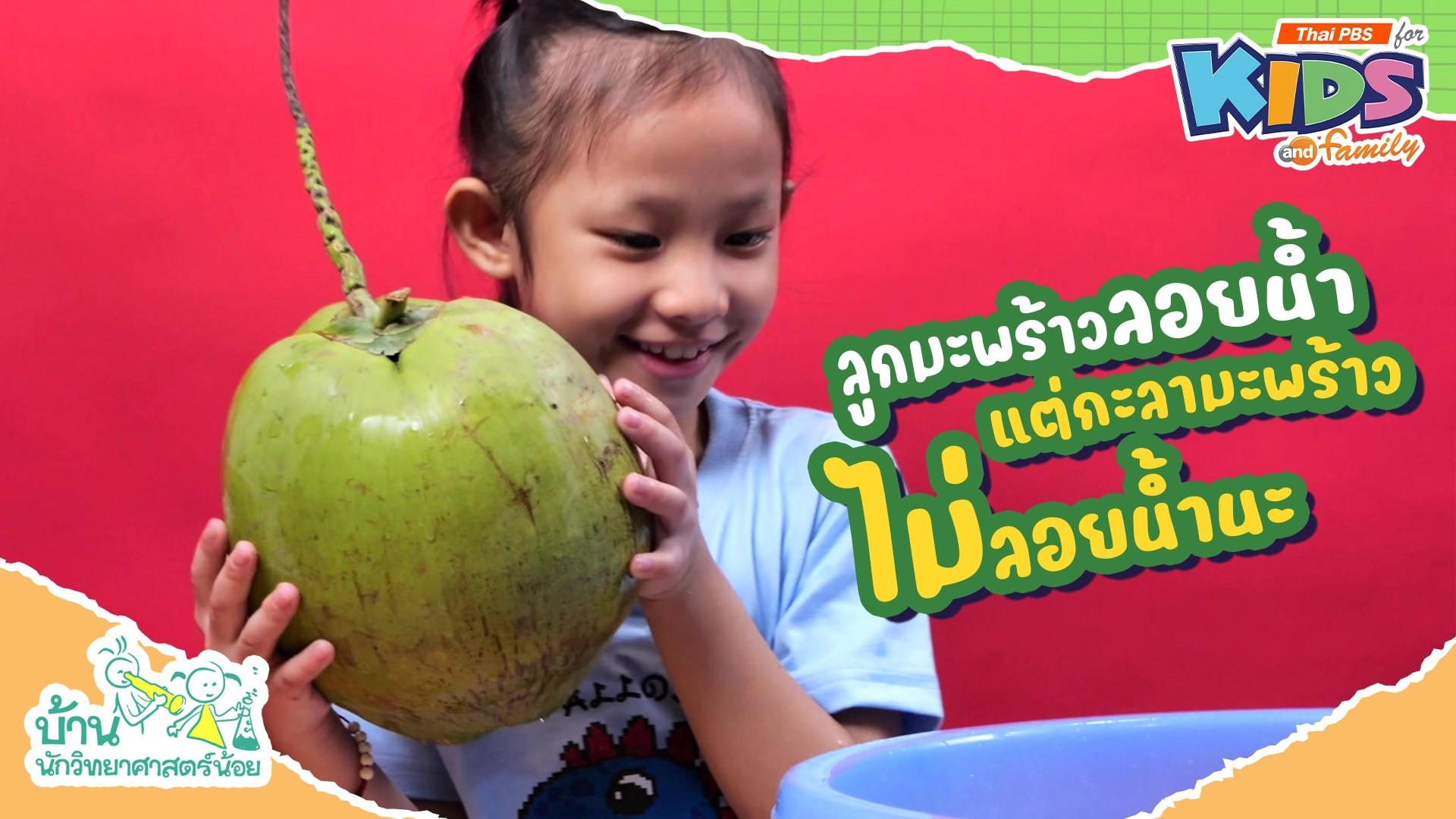 ลูกมะพร้าวลอยน้ำแต่กะลามะพร้าวไม่ลอยน้ำนะ