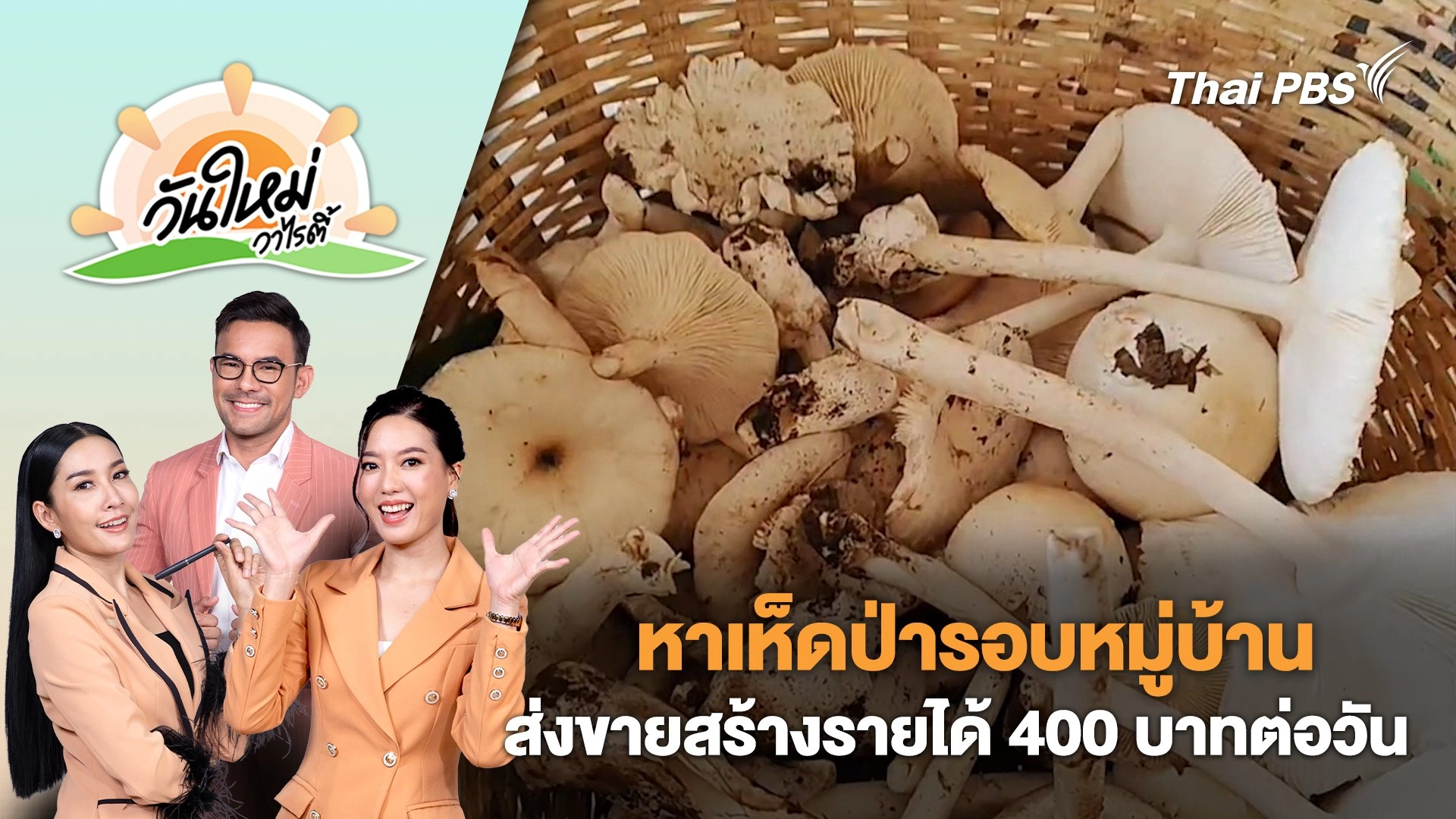 ผู้สูงวัยใช้เวลาว่างหาเห็ดป่ารอบหมู่บ้าน ส่งขายสร้างรายได้ 400 บาทต่อวัน | วันใหม่วาไรตี้ | 10 ก.ย. 68