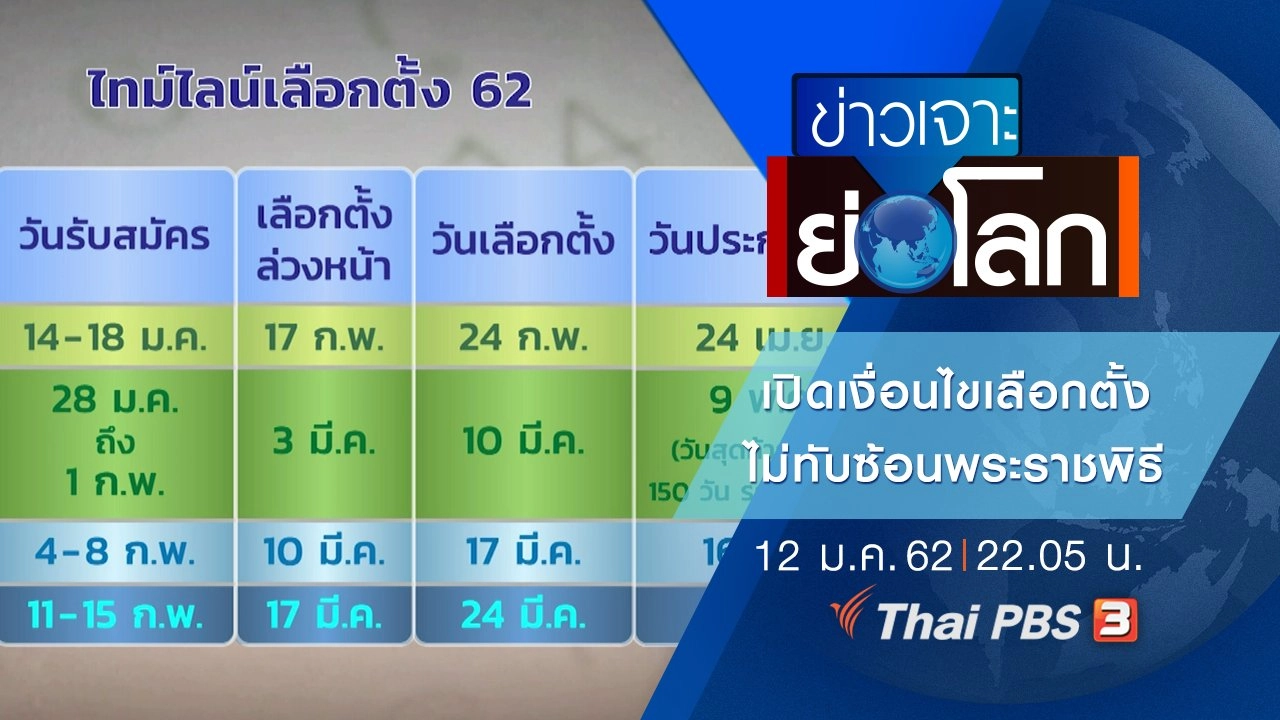 ประเด็นข่าว (12 ม.ค. 62)