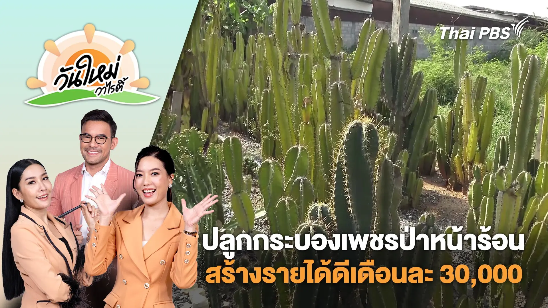 เกษตรกรปลูกกระบองเพชรป่าหน้าร้อน สร้างรายได้ดี | วันใหม่วาไรตี้ | 18 เม.ย. 68
