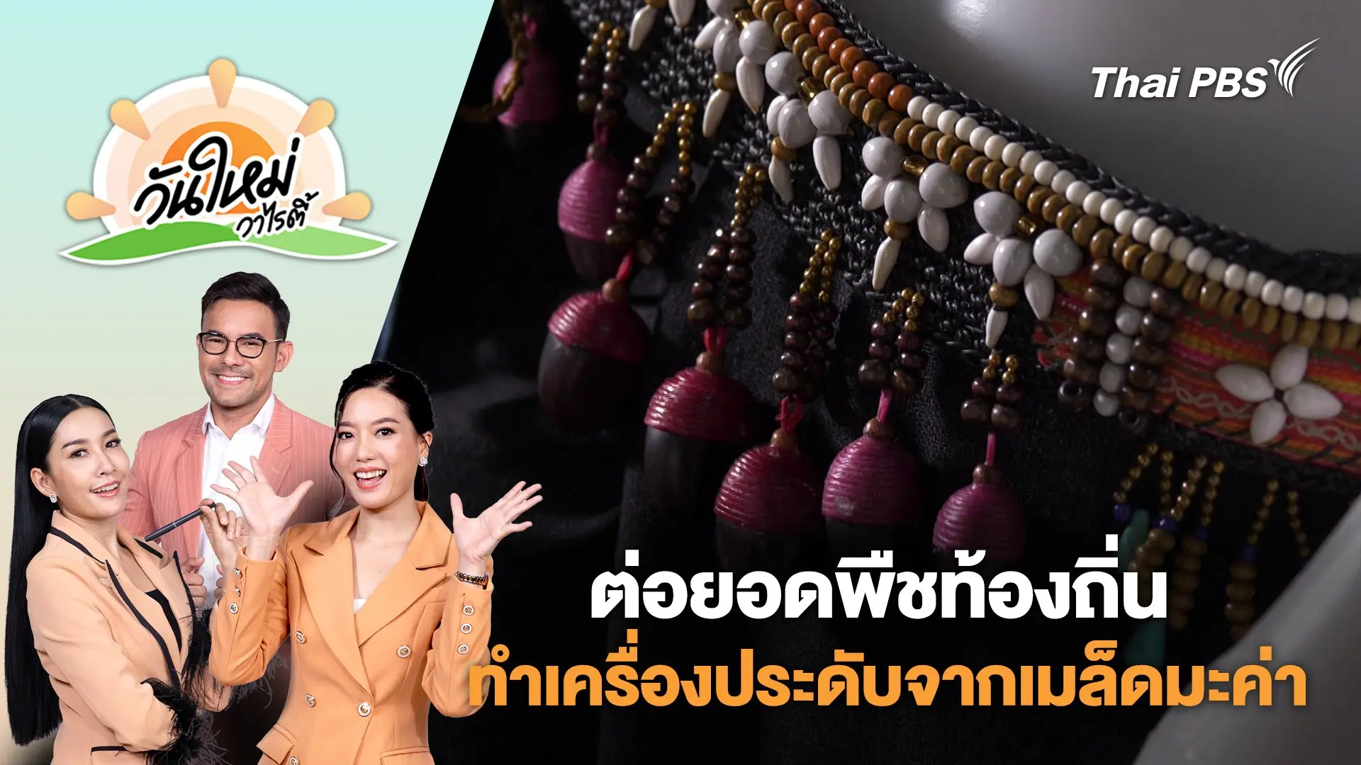 ชาวบ้านลำปางต่อยอดพืชท้องถิ่นทำเครื่องประดับจากเมล็ดมะค่าขายสร้างรายได้ | วันใหม่วาไรตี้ | 19 มิ.ย. 68