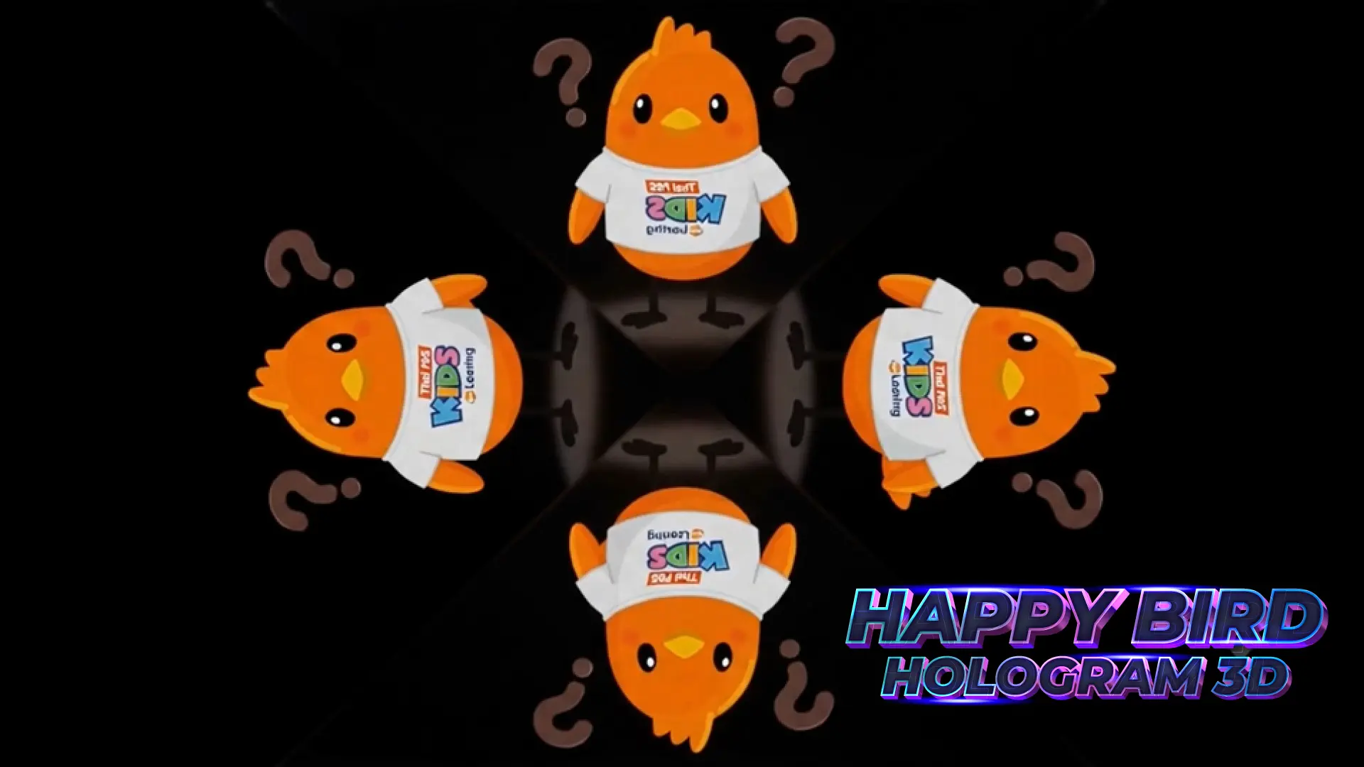 HAPPY BIRD HOLOGRAM 3D