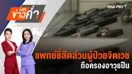 แพทย์ชี้สัดส่วนผู้ป่วยจิตเวช ถือครองอาวุธปืน | 21 ก.ค. 67