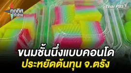 ขนมชั้นสีพาสเทลน่ากิน นึ่งแบบคอนโดต้นทุนต่ำ จ.ตรัง