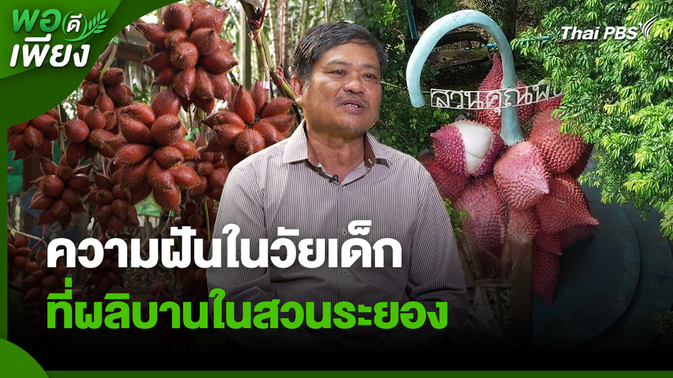 พอดีพอเพียง : ความฝันในวัยเด็ก ที่ผลิบานในสวนระยอง
