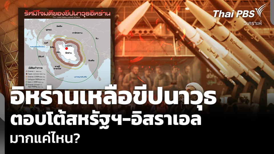 วิเคราะห์: อิหร่านเหลือขีปนาวุธ ตอบโต้สหรัฐฯ-อิสราเอล มากแค่ไหน?
