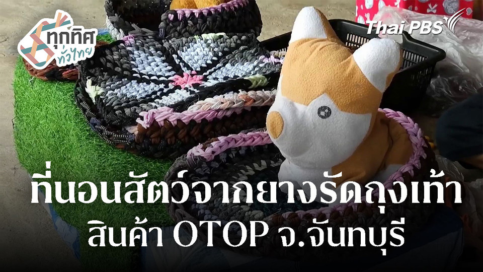 ผลิตที่นอนสัตว์จากยางรัดถุงเท้า จ.ราชบุรี