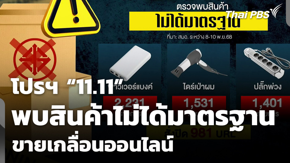 โปรฯ “11.11” พบสินค้าไม่ได้มาตรฐานขายเกลื่อนออนไลน์