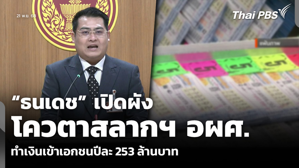 “ธนเดช” เปิดผังโควตาสลากฯ อผศ. ทำเงินเข้าเอกชนปีละ 253 ล้านบาท