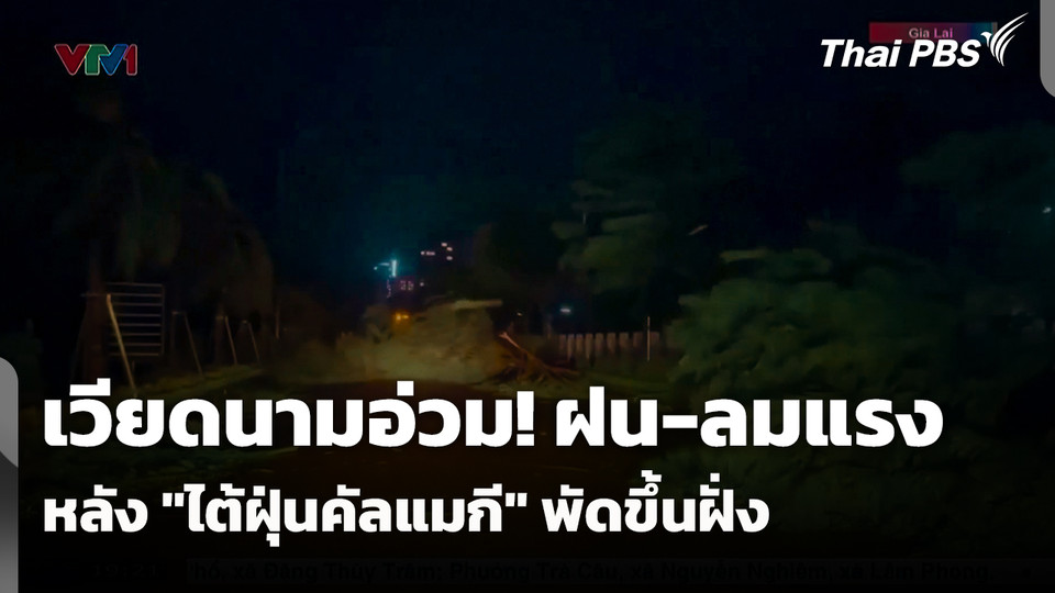 เวียดนามอ่วม! ฝน-ลมแรง หลัง "ไต้ฝุ่นคัลแมกี" พัดขึ้นฝั่ง 