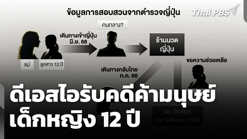 ดีเอสไอรับคดีค้ามนุษย์เด็กหญิง 12 ปี