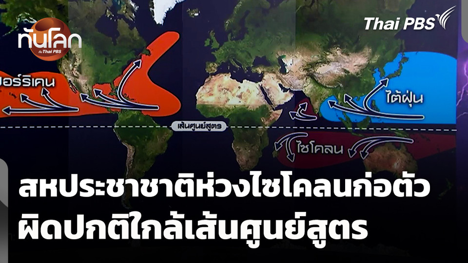 สหประชาชาติห่วงไซโคลนก่อตัวผิดปกติใกล้เส้นศูนย์สูตร