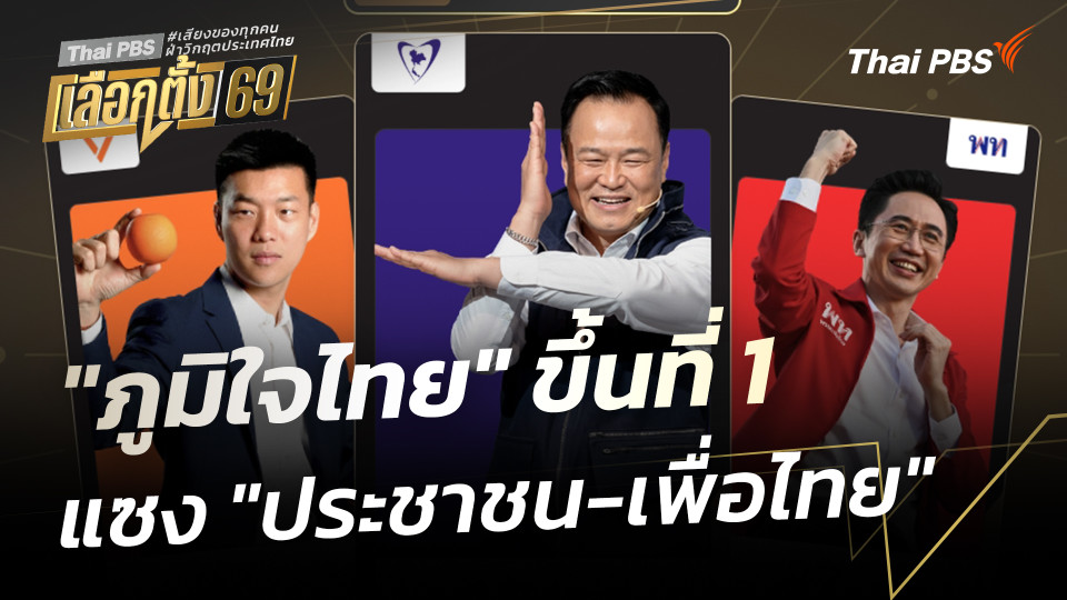 "ภูมิใจไทย" ขึ้นที่ 1 แซง "ประชาชน-เพื่อไทย" (19.26 น.)