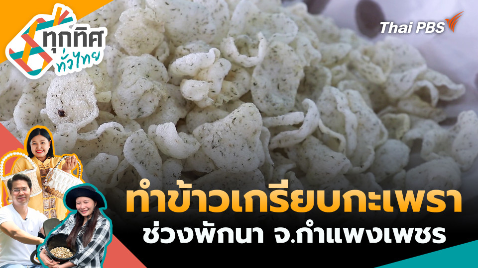 ทำข้าวเกรียบกะเพราช่วงพักนา จ.กำแพงเพชร