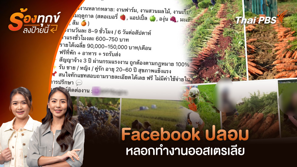 Facebook ปลอม หลอกทำงานออสเตรเลีย
