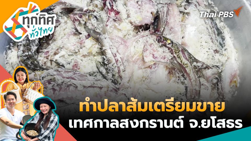 ทำปลาส้มเตรียมขายเทศกาลสงกรานต์ จ.ยโสธร