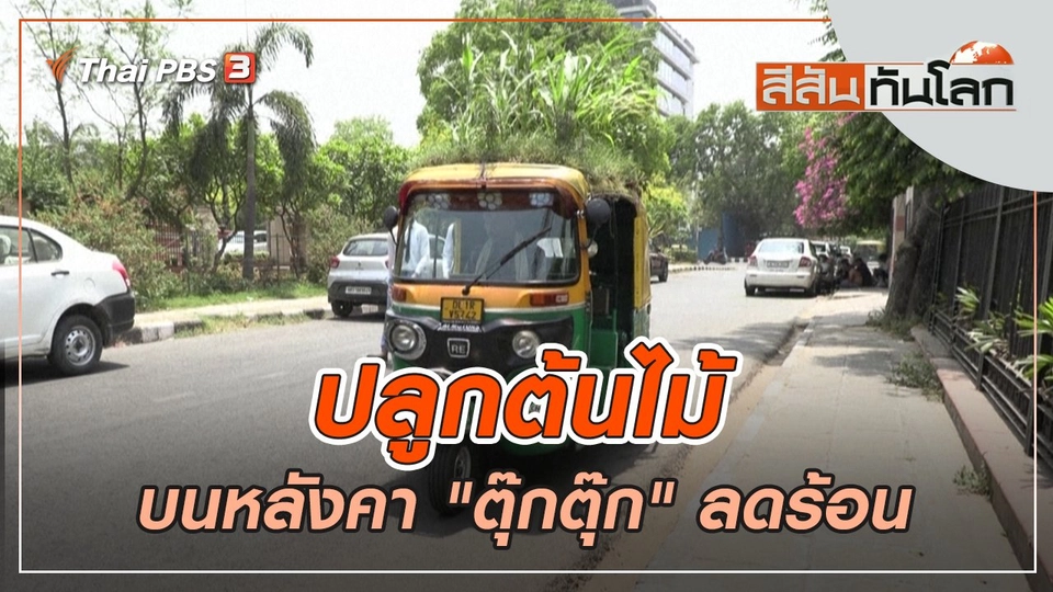 ปลูกต้นไม้บนหลังคา "ตุ๊กตุ๊ก" ลดร้อน | สีสันทันโลก | 7 พ.ค. 65
