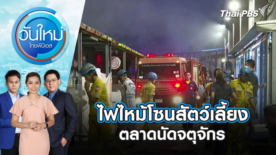 ไฟไหม้โซนสัตว์เลี้ยงตลาดนัดจตุจักร | วันใหม่ ไทยพีบีเอส | 11 มิ.ย. 67